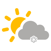 Nubi sparse con nevischio Nubi sparse con nevischio