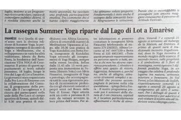 Lo Summer Yoga riparte da Emarese